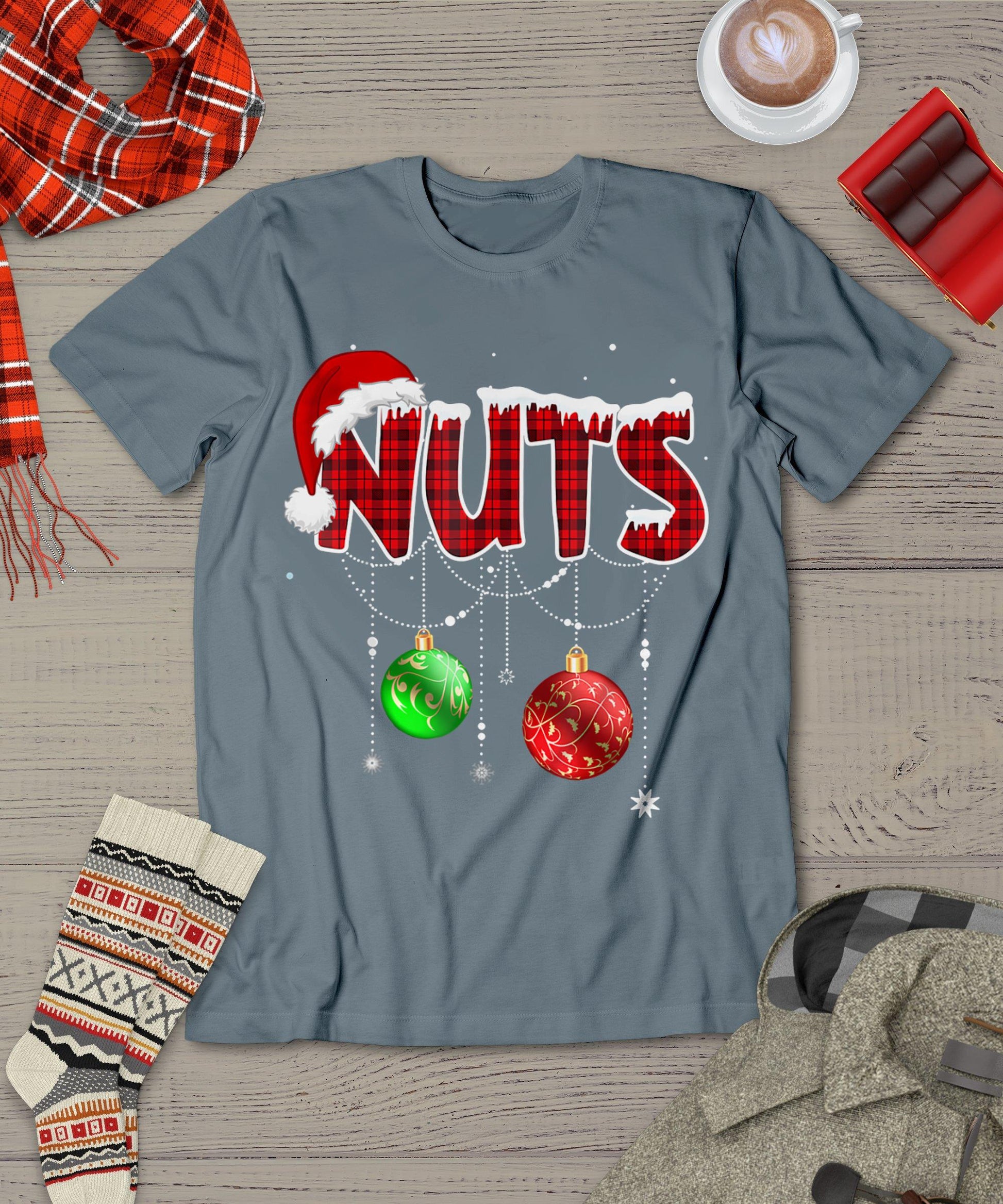 Chest Nuts Funny Matching Chestnuts Christmas Couples Nuts T-Shirt