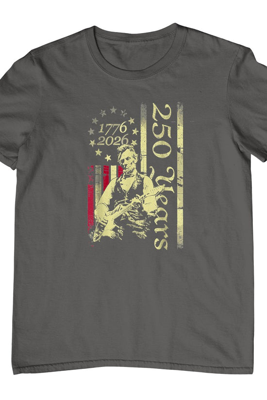 Vintage Abraham Lincoln Abe Lincoln Playing Guitar 250 Years T-Shirt
