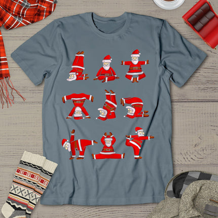 Santa's Yoga Positions Funny Christmas T-Shirt