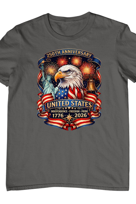 1776-2026 Eagle 250 Years Of Freedom Patriot American T-Shirt