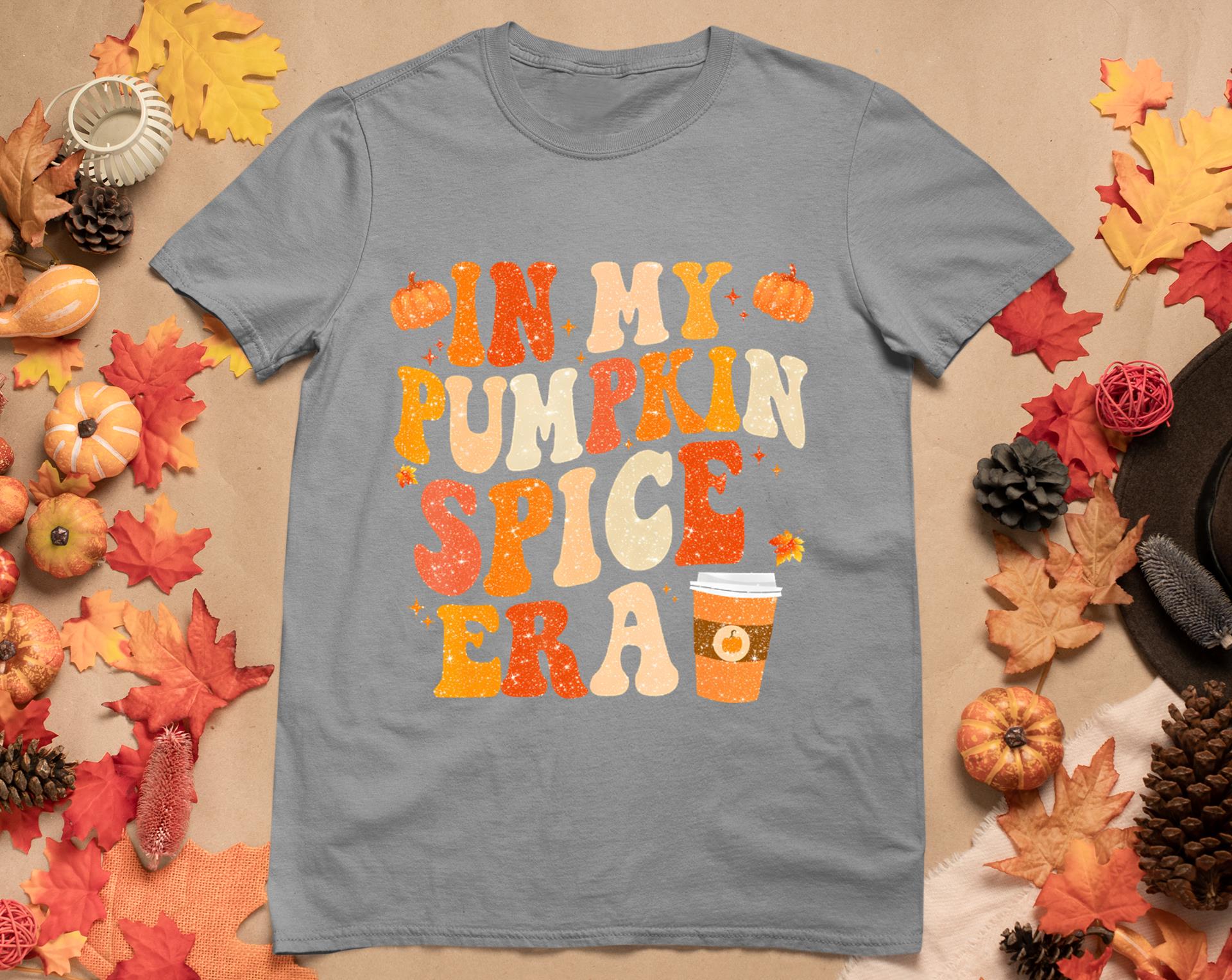 In My Pumpkin Spice Era Funny Retro Fall Vibes Thanksgiving T-Shirt