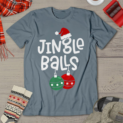 Jingle Balls Tinsel Tits Funny Matching Couple Chestnuts T-Shirt