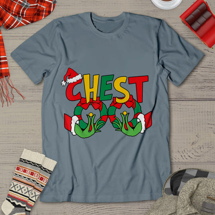Chest Nuts Matching Chestnuts Funny Christmas Couples Nuts T-Shirt