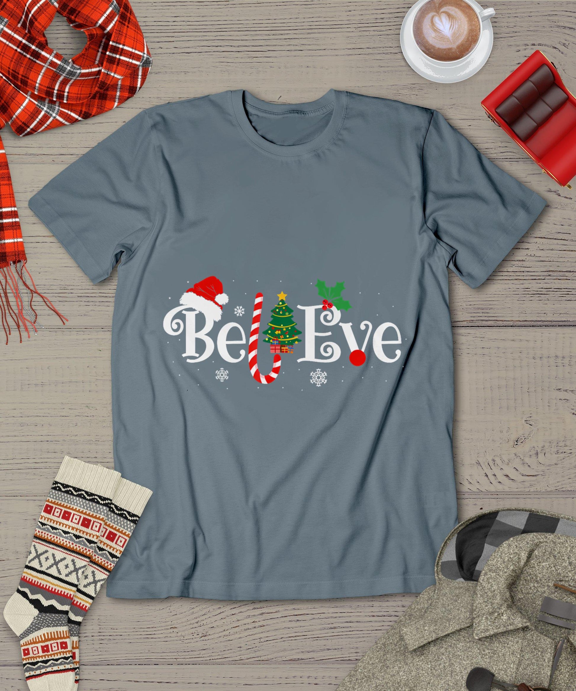 Best Believe Christmas Pajama Shirt Ever Xmas Family Funny T-Shirt