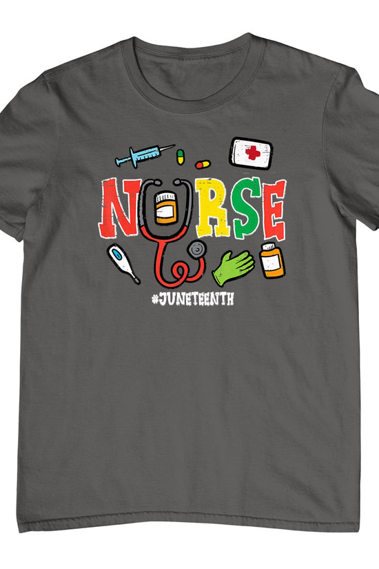 Juneteenth Nurse Black Freedom Day 1865 Scrub Top Women Men T-Shirt