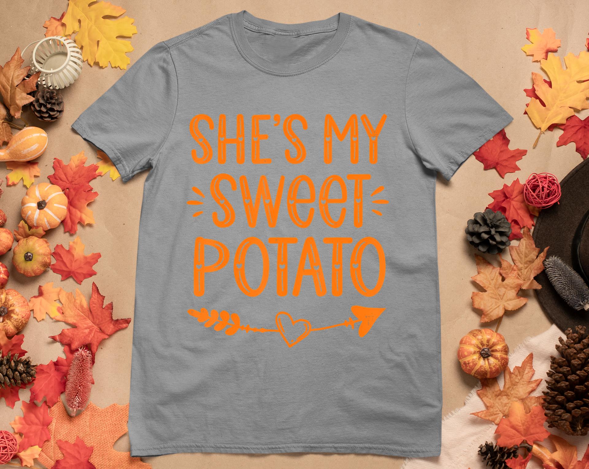 Thanksgiving Matching Couples She's My Sweet Potato I Yam T-Shirt