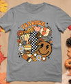 Fall Teacher Retro Teacher Life Autumn Thanksgiving Womens T-Shirt