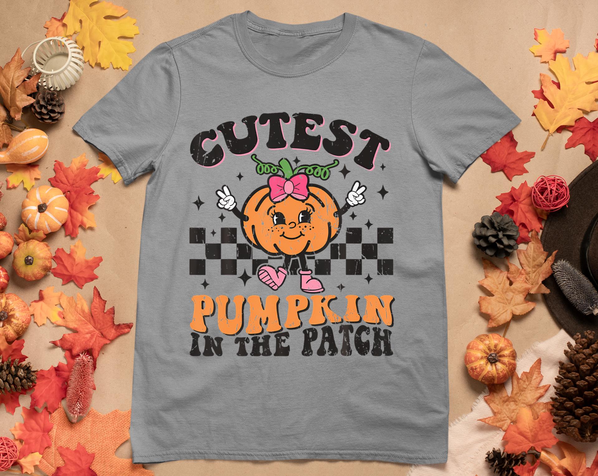 Cutest Pumpkin In The Patch Funny Halloween Thanksgiving T-Shirt