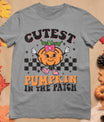 Cutest Pumpkin In The Patch Funny Halloween Thanksgiving T-Shirt