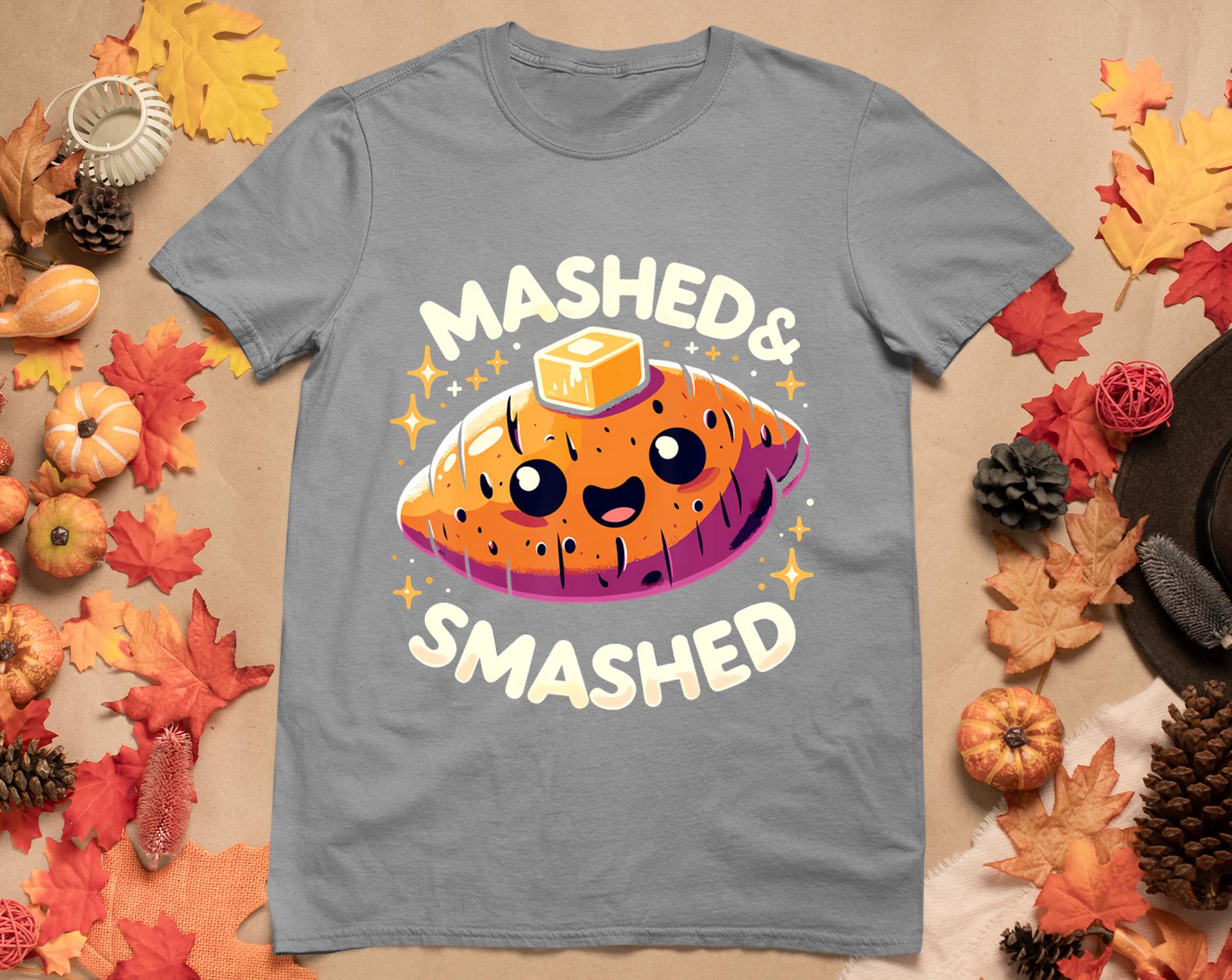 Thanksgiving Mashed  Smashed Funny Sweet Potato T-Shirt