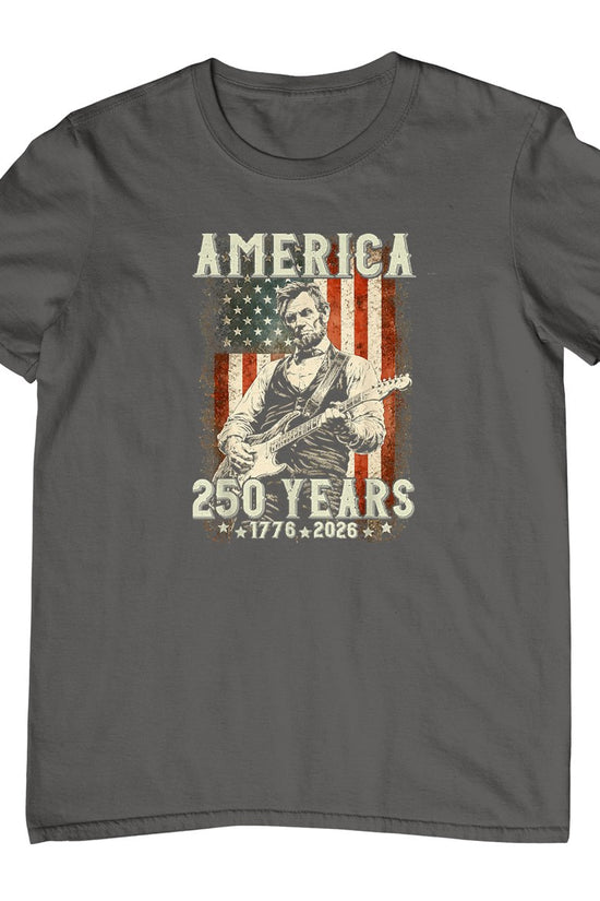 Vintage Abraham Lincoln Abe Lincoln Playing Guitar 250 Years T-Shirt