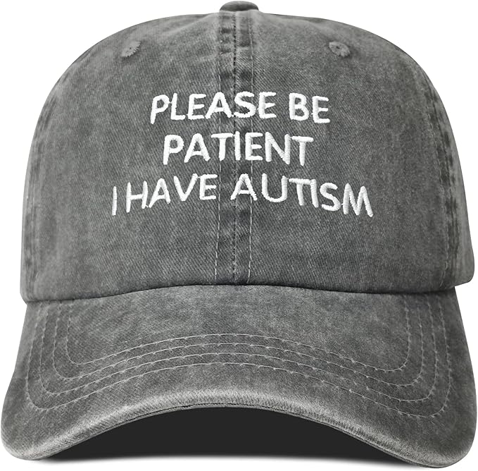 Hepandy Embroidered Please Be Patient I Have Autism Hats