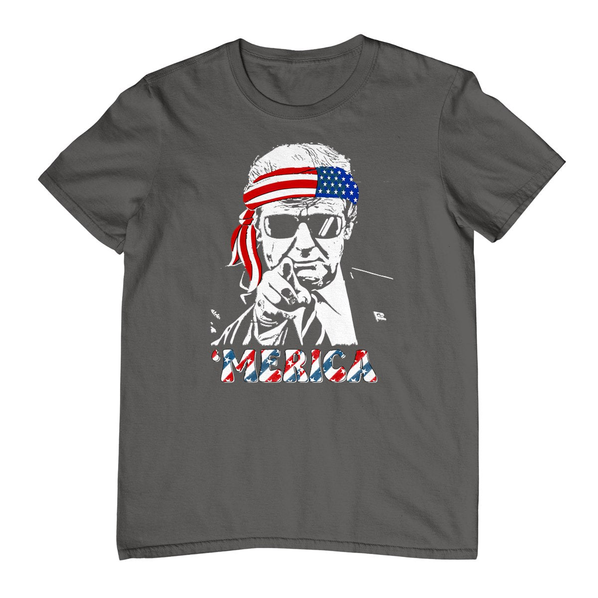 'Merica Trump Happy 4th Of July Trump American Flag T-Shirt
