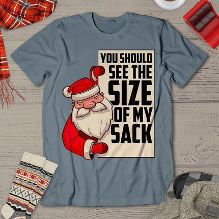 You Should See The Size Of My Sack Funny Santa Christmas T-Shirt