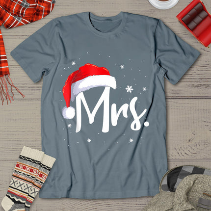 Mr And Mrs Claus Couples Matching Christmas Pajamas Santa T-Shirt