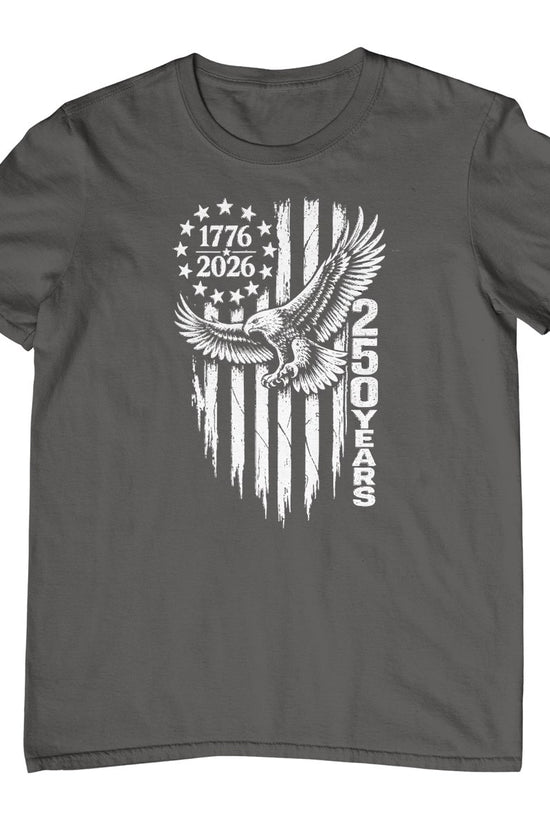 1776 2026 250 Years Patriotic Eagle American Flag T-Shirt