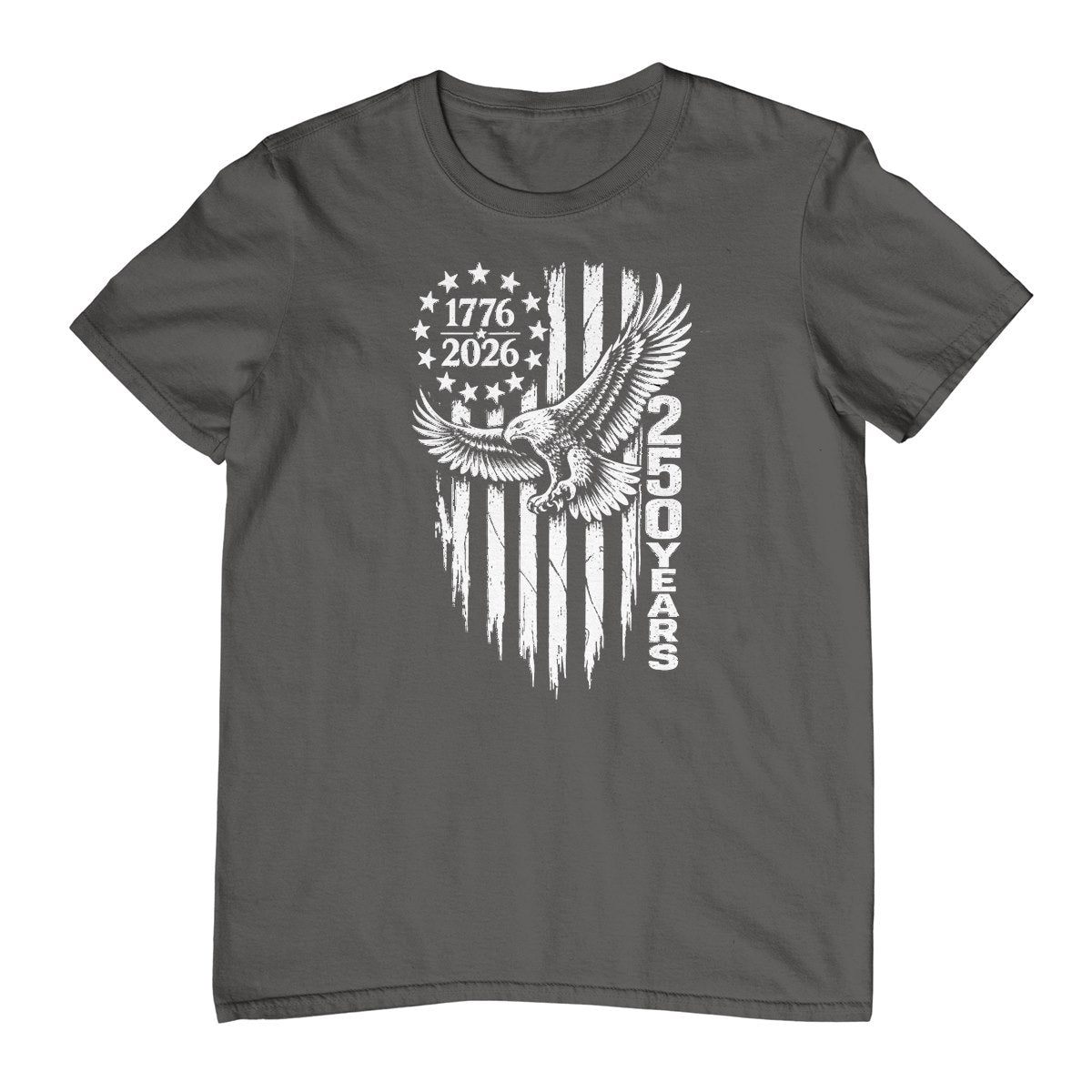 1776 2026 250 Years Patriotic Eagle American Flag T-Shirt
