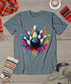 Colorful Bowling Game Day Bowling Cute Colorsplash Ball T-Shirt