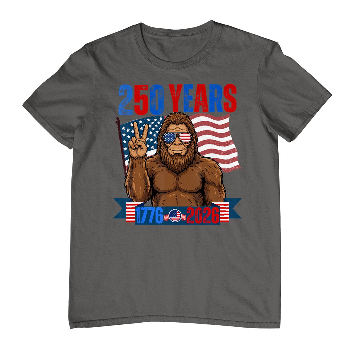 250 Anniversary Usa Patriotic Bigfoot 250th 4th Of July T-Shirt