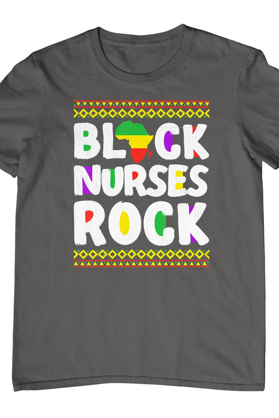 African American Black Nurse Rock Juneteenth T-Shirt