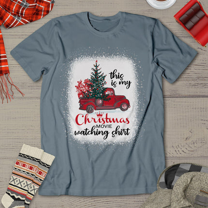 This Is My Christmas Movie Watching Shirt Vintage Red Truck T-Shirt