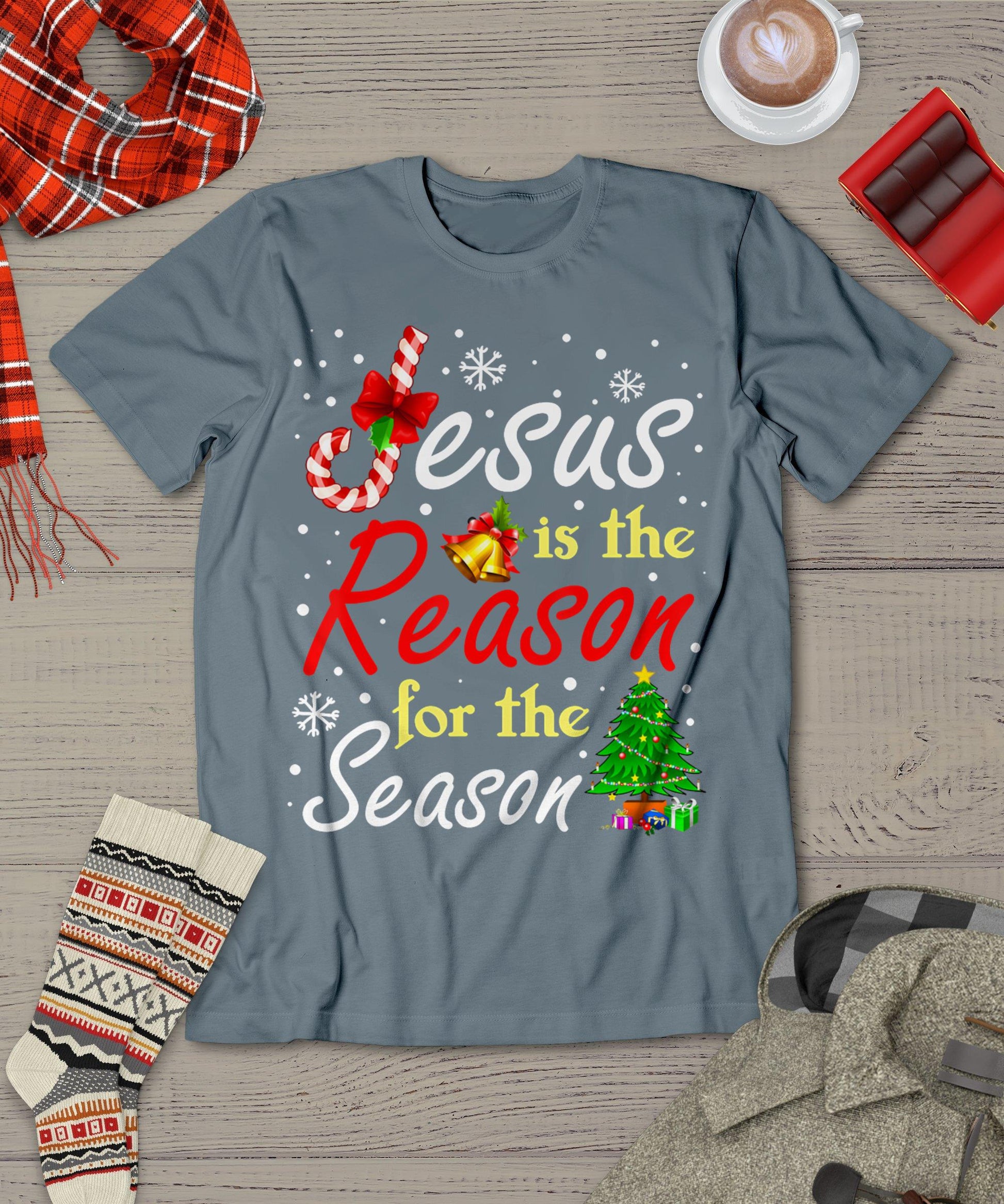 Christian Jesus The Reason Christmas Stocking Stuffer Gifts T-Shirt