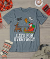 Cats For Everybody Christmas Cat Funny Xmas Women Santa T-Shirt