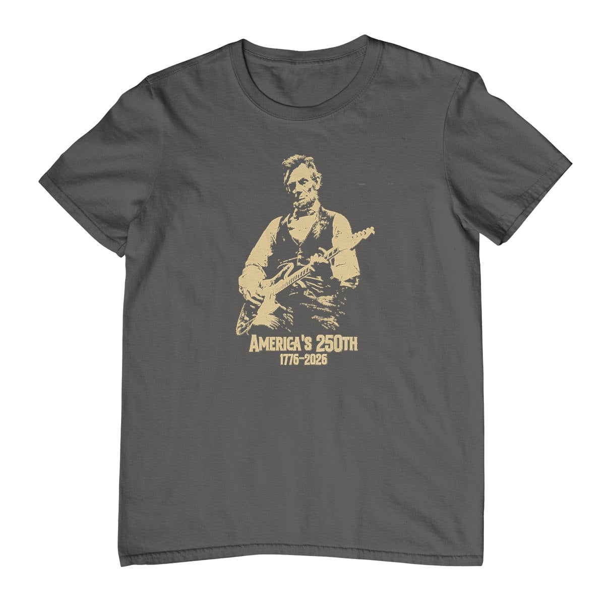 Abraham Lincoln Playing Guitar 4th July 250th Anniversary T-Shirt
