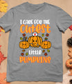 Pumpkins Nurse Halloween Scrub Top Fall Thanksgiving Women T-Shirt