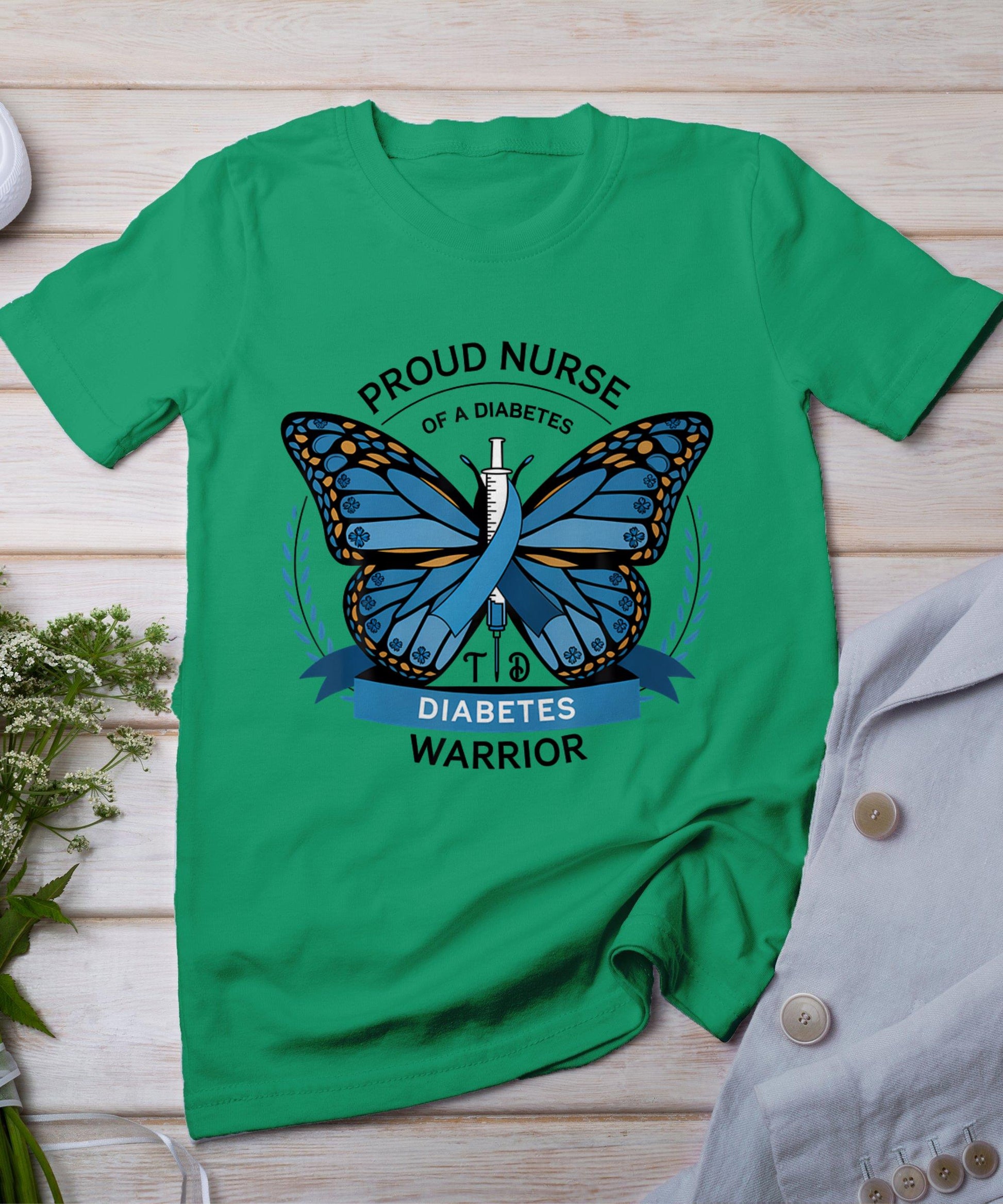 Proud Nurse Diabetes Warrior T1D Awareness T-Shirt