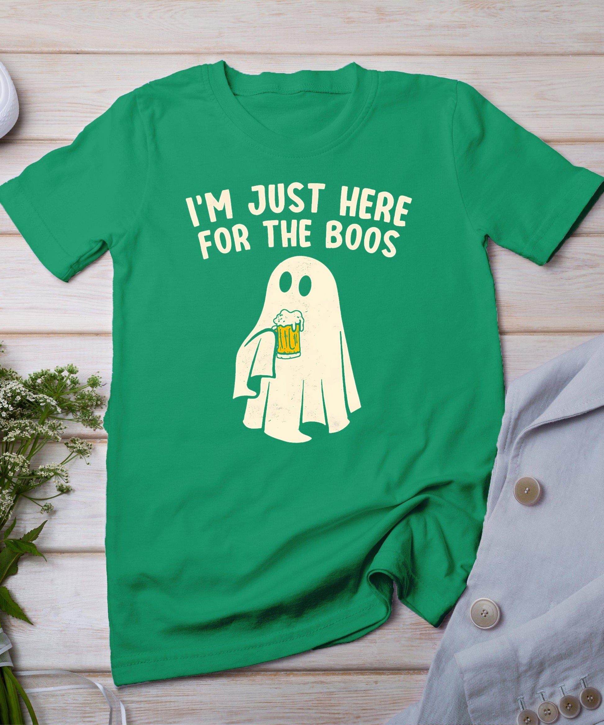 Funny I'm Just Here For The Boos Halloween Costumes Ghost T-Shirt