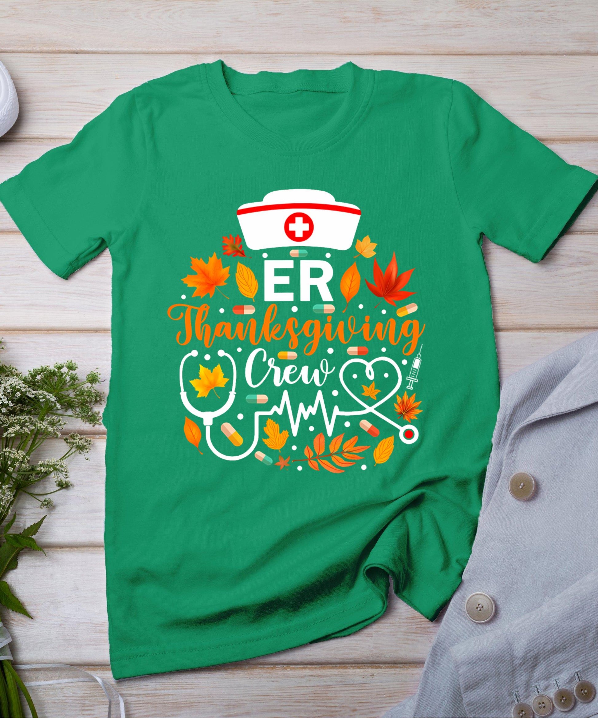 Er Thanksgiving Nurse Crew Thanksgiving Emergency Nurse T-Shirt