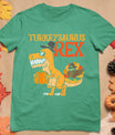 Turkeysaurus Rex Dab Turkey Dino Toddler Boys Thanksgiving T-Shirt