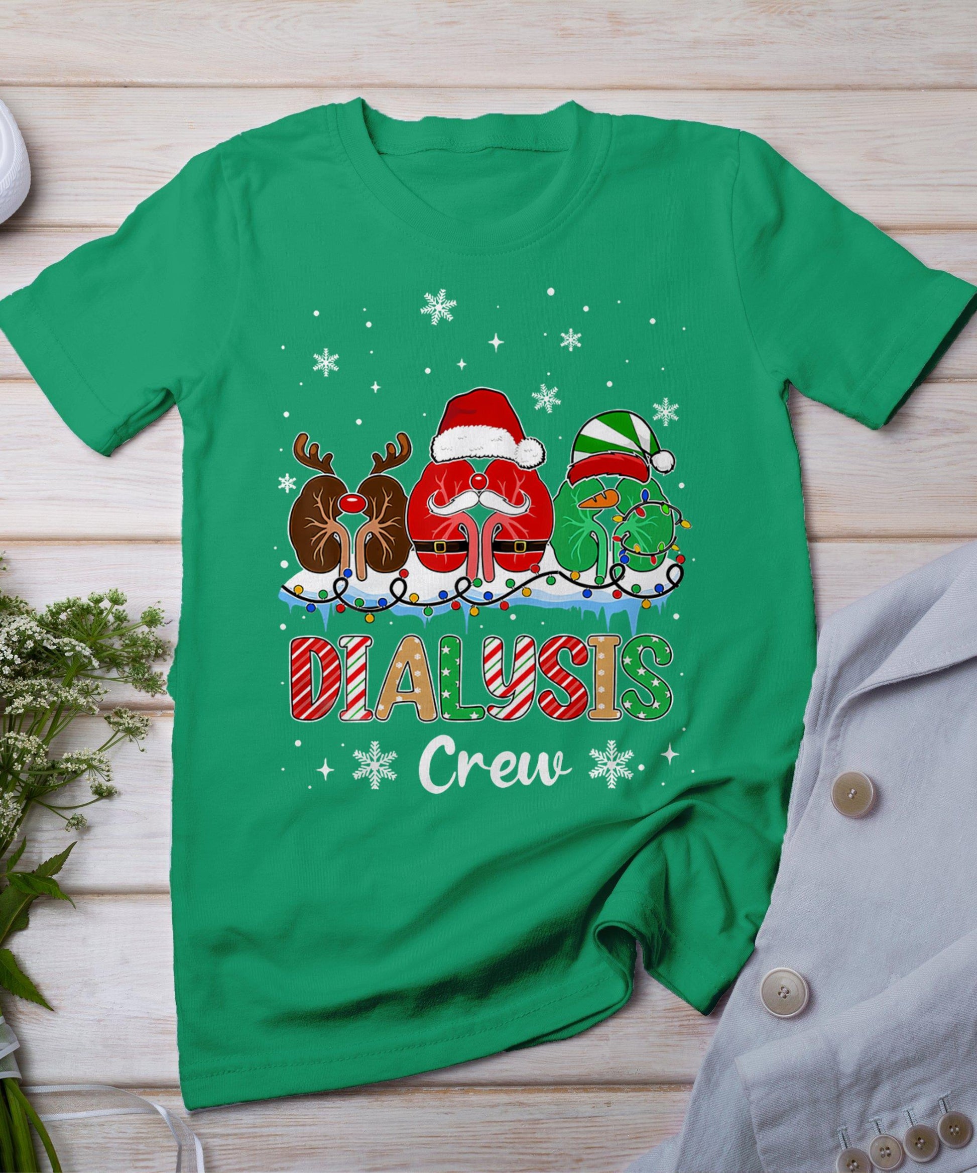 Dialysis Christmas Crew Dialysis Nurse Nephrology Technician T-Shirt