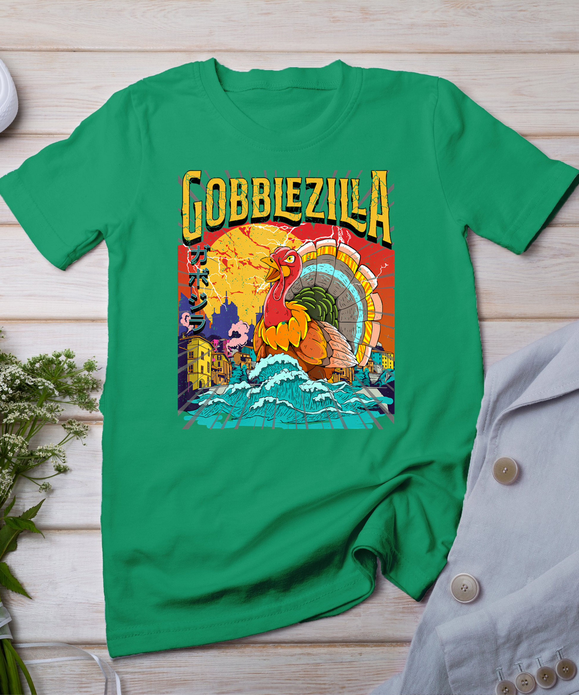 Turkey Day Thanksgiving Gobblezilla T-Shirt