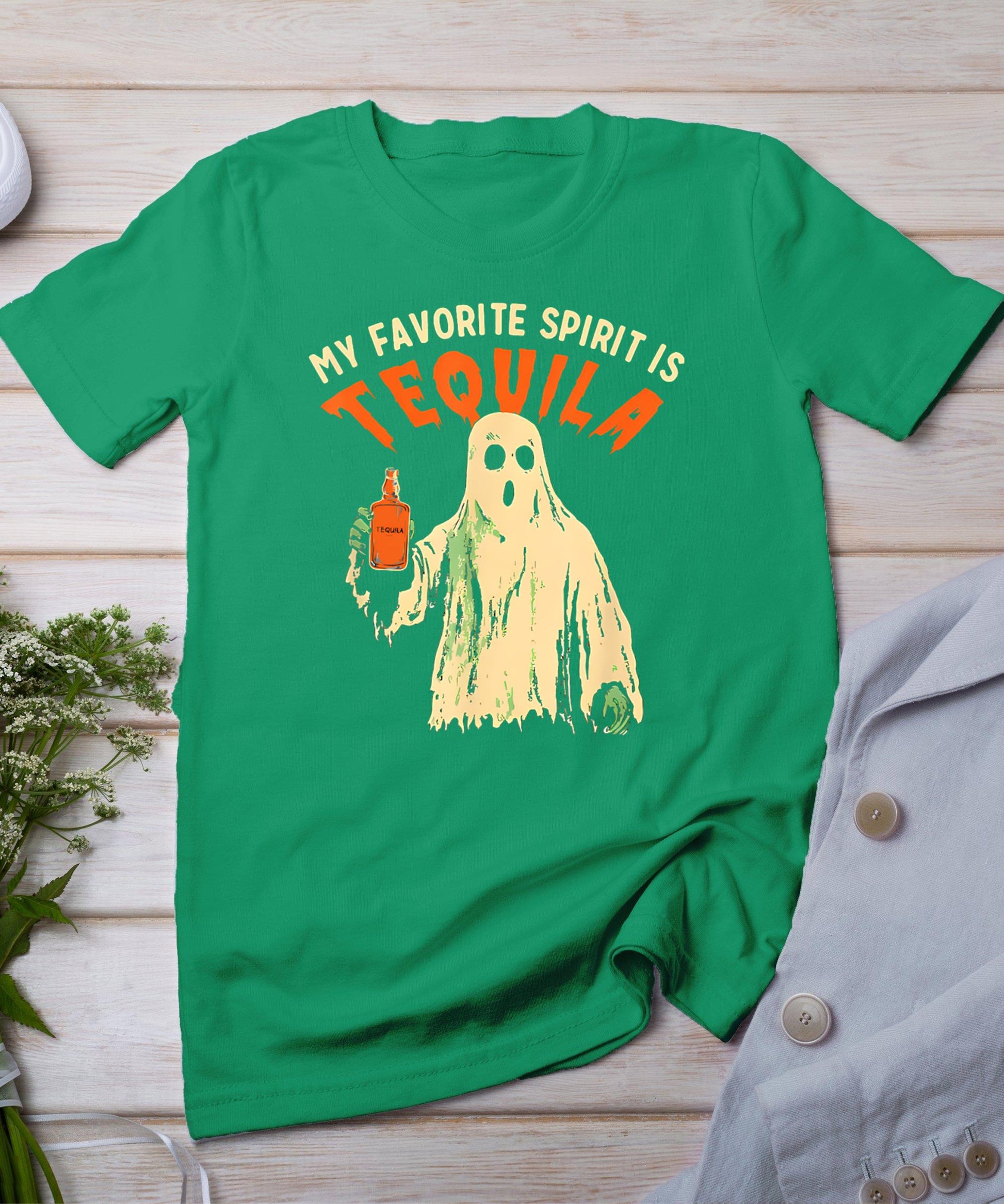 My Favorite Spirit Is Tequila Funny Halloween Party Adult T-Shirt