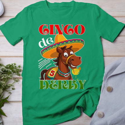 Cinco De Derby Shirt Derby Party Funny Horse Racing Sombrero T-Shirt