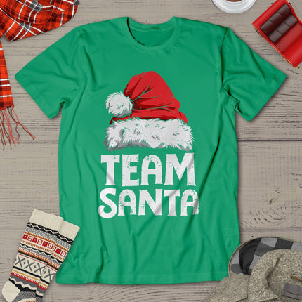 Team Santa Christmas Squad Family Matching Pajamas Boys Men T-Shirt