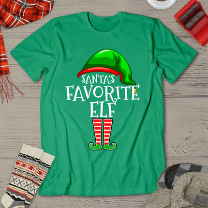 Santa's Favorite Elf Group Matching Family Christmas T-Shirt