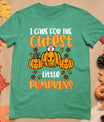 Pumpkins Nurse Halloween Scrub Top Fall Thanksgiving Women T-Shirt