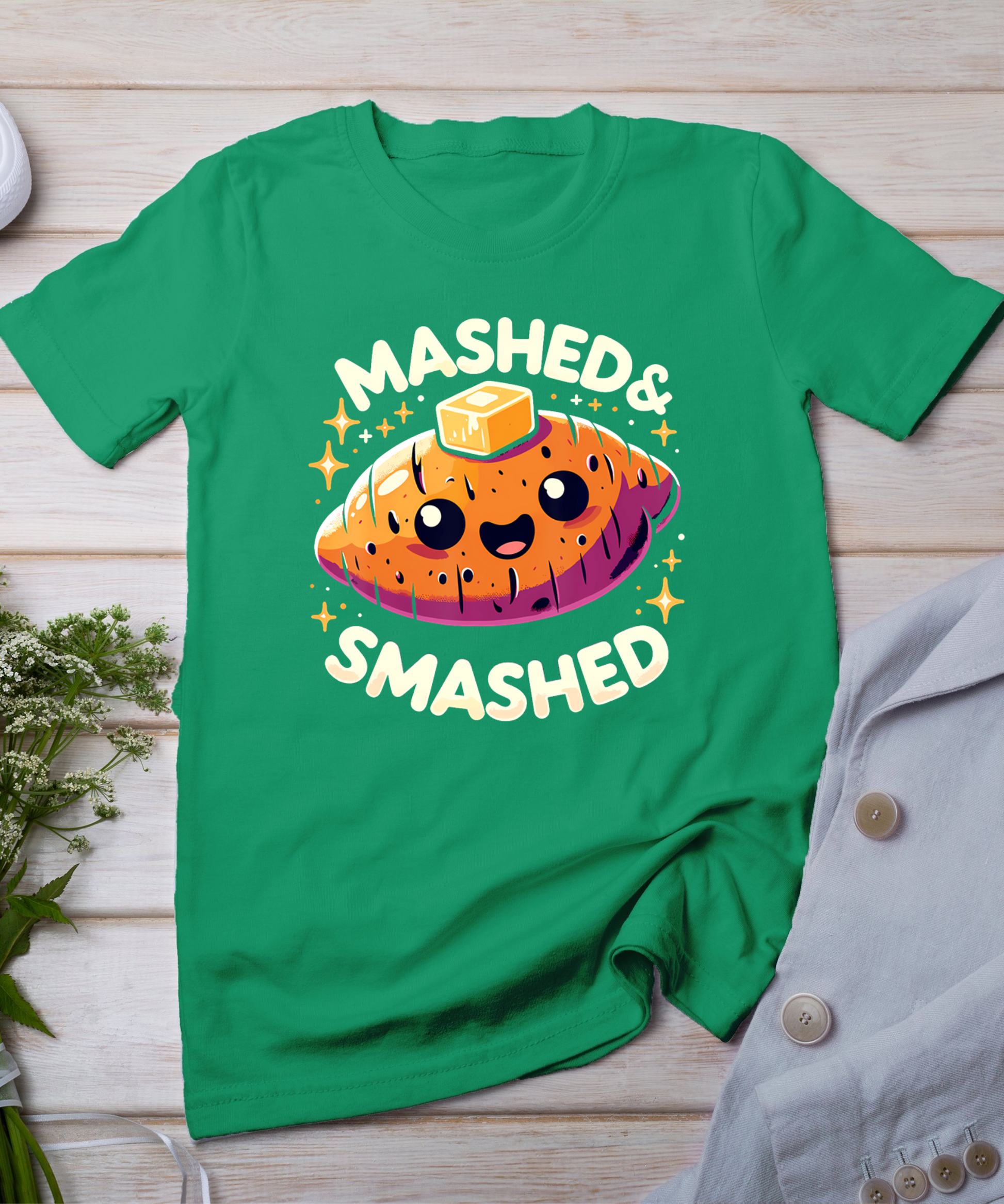 Thanksgiving Mashed  Smashed Funny Sweet Potato T-Shirt