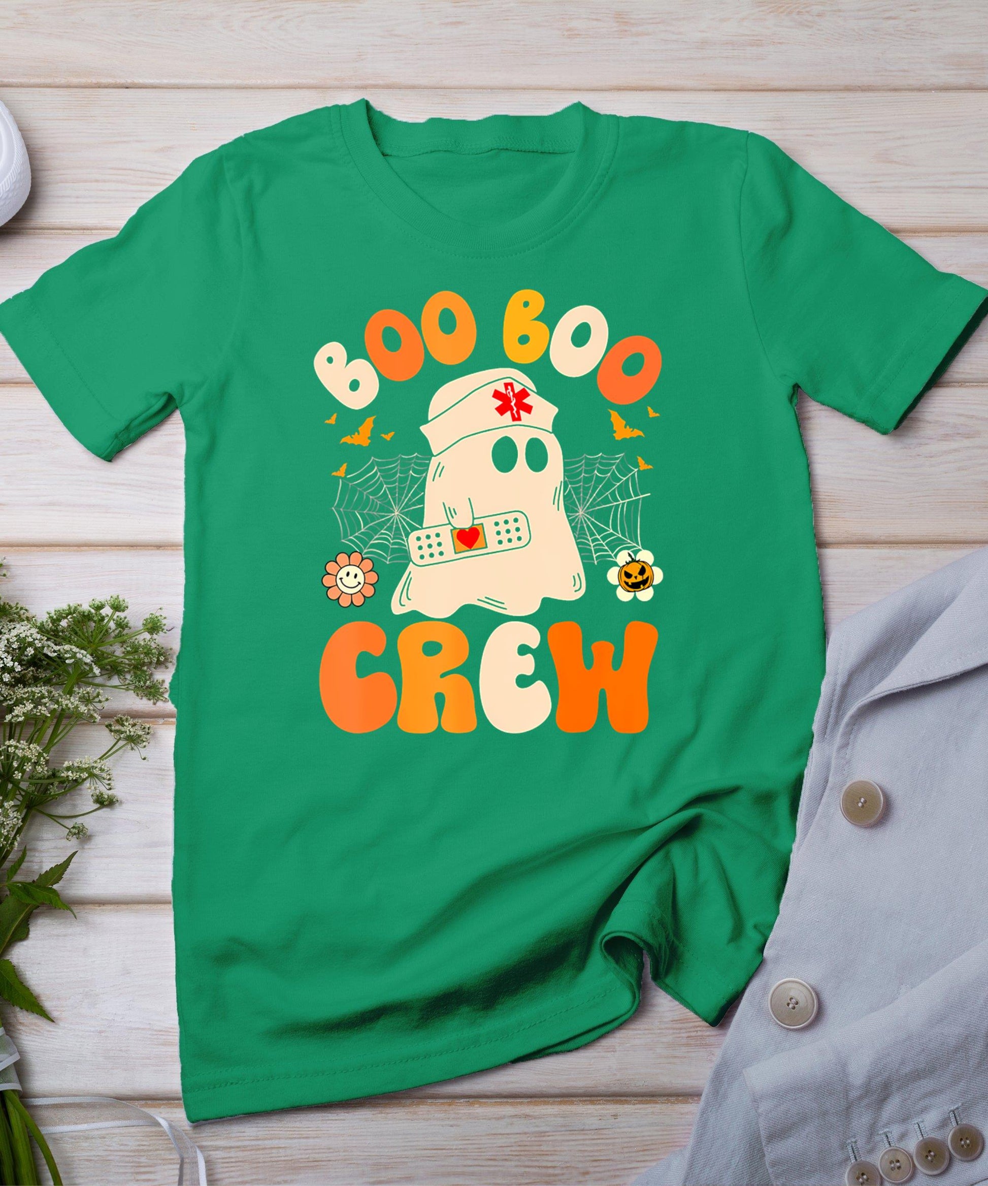 Funny Boo Boo Crew Nurse Ghost Halloween Nurse For Women T-Shirt