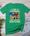 I Am A Veteran My Oath Never Expires Veteran Day Usa Flag T-Shirt