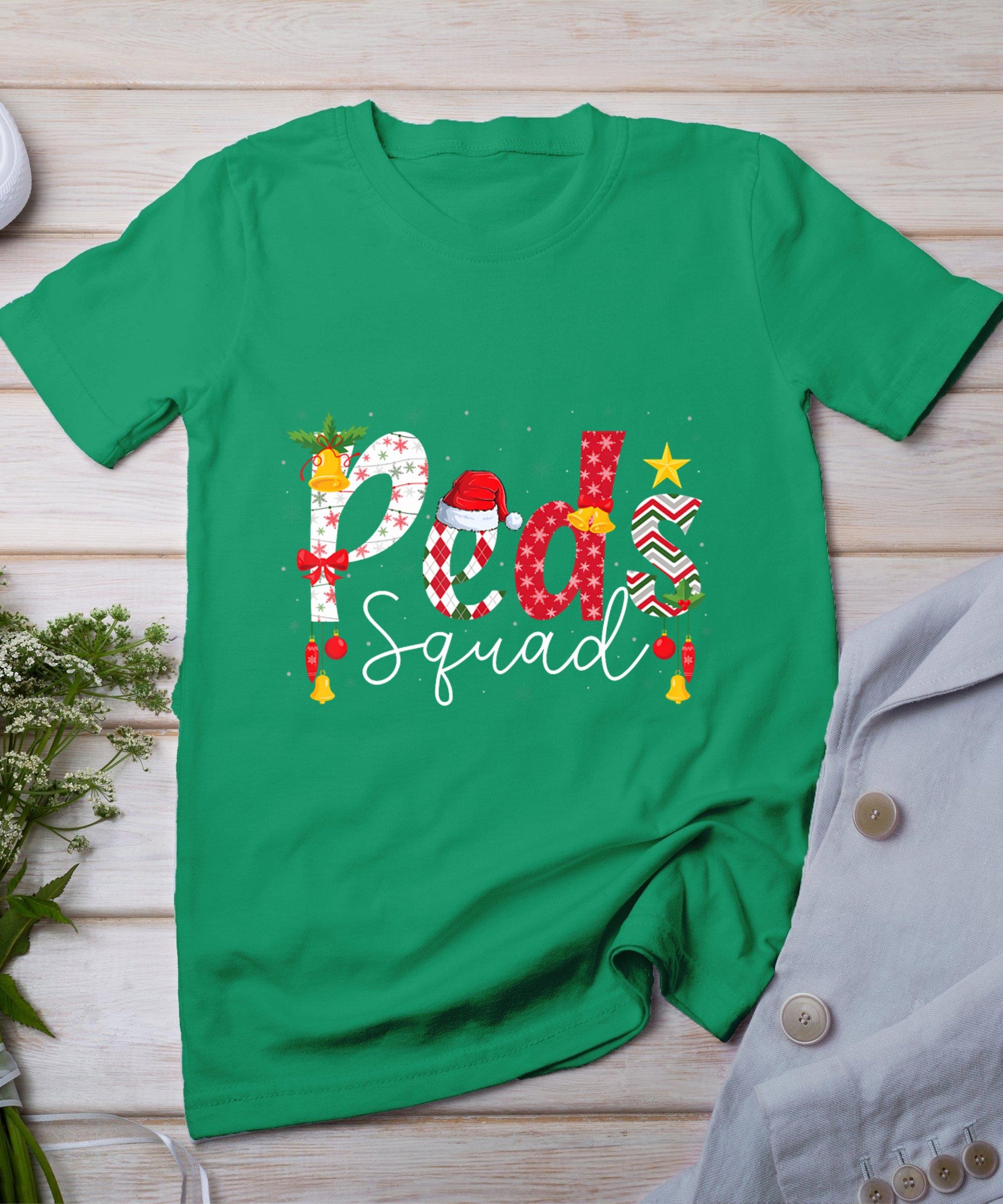 Peds Squad Pediatric Nursing Funny Pediatric Nurse Christmas T-Shirt