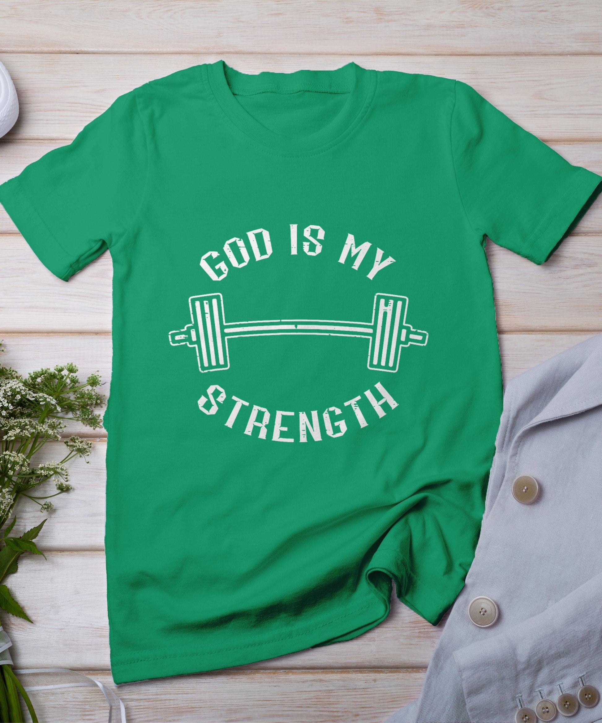 Gym God Is My Strength Christian Workout Fitness Women Men T-Shirt