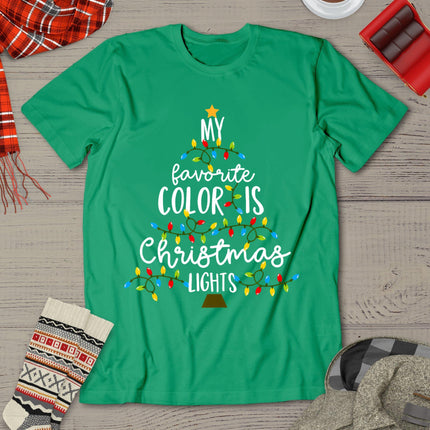 My Favorite Color Is Christmas Lights Kids Boy Women T-Shirt