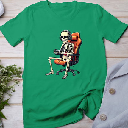 Halloween Skeleton Gamer Video Gaming Boys Girls Men Women T-Shirt