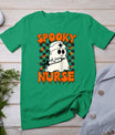 Groovy Spooky Nurse Retro Halloween Nurse Fall Scrub Women T-Shirt