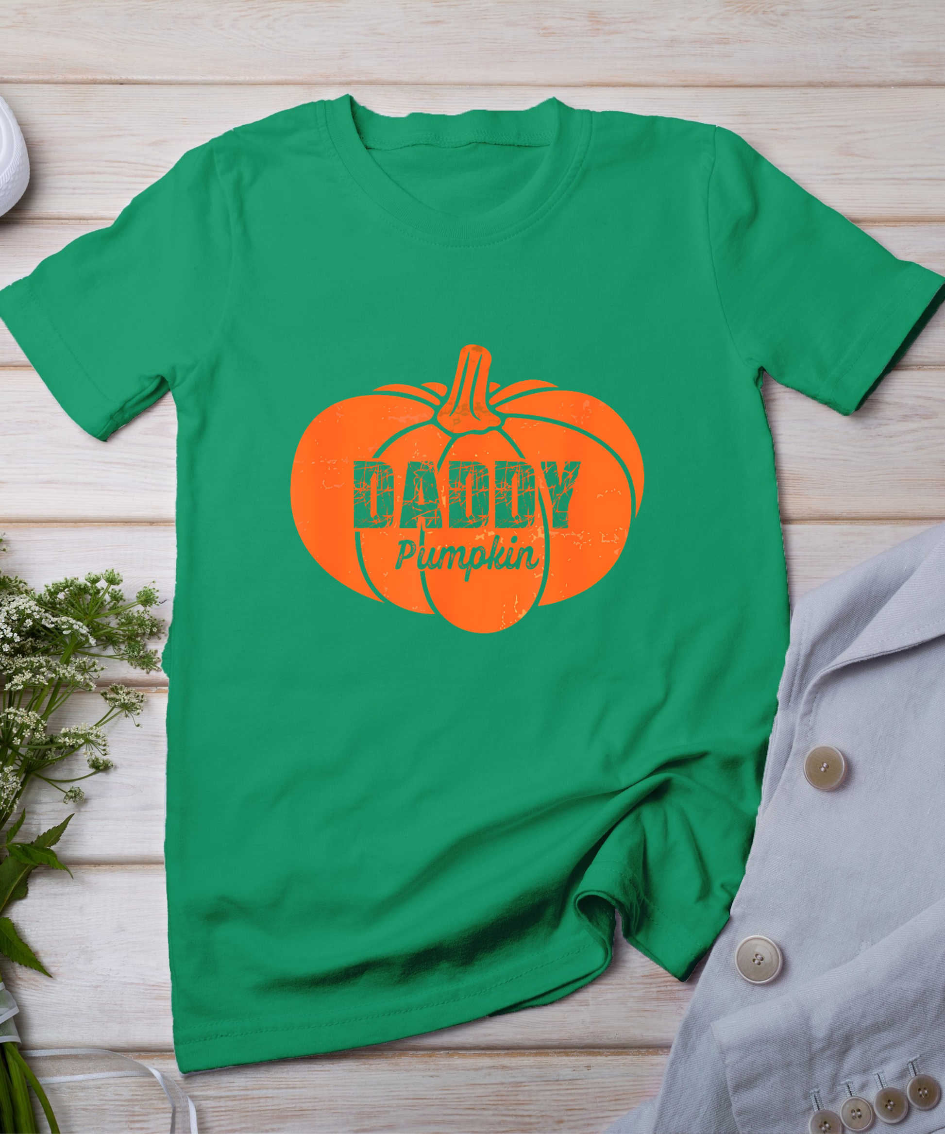 Daddy Pumpkin Matching Family Halloween Thanksgiving Group T-Shirt