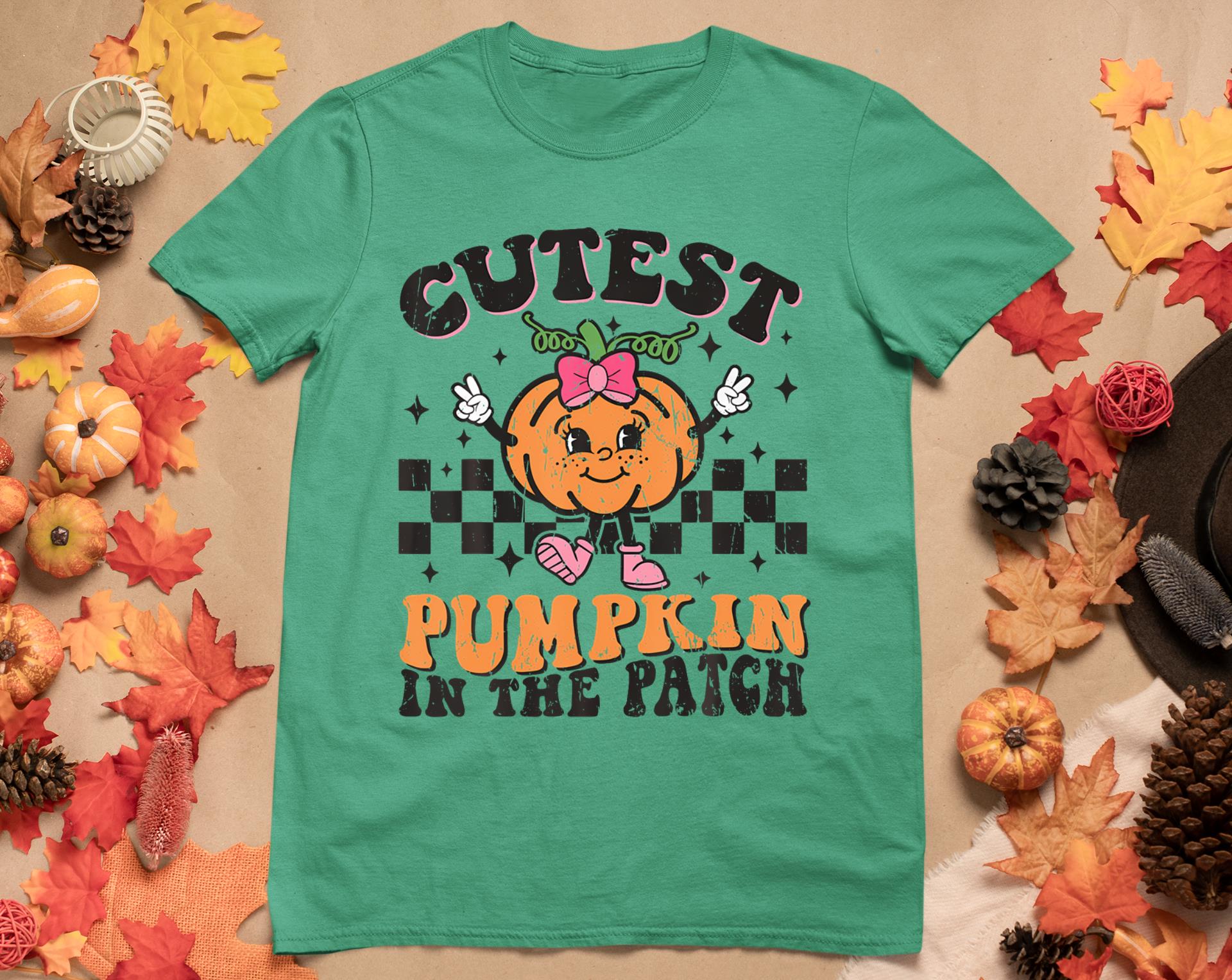 Cutest Pumpkin In The Patch Funny Halloween Thanksgiving T-Shirt